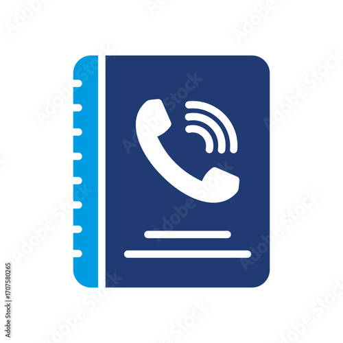 Contact Icon Vector Illustration Blue Version
