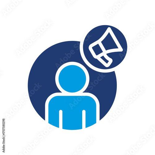 Agent Icon Vector Illustration Blue Version