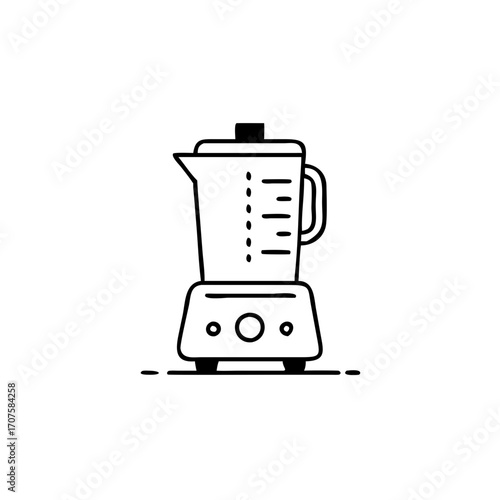 Vector art of electric blender for making smoothies and healthy drinks