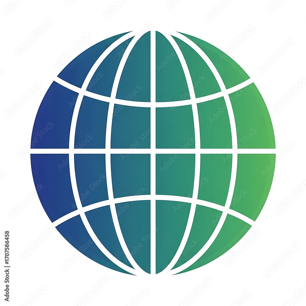 Illustration of a globe icon isolated on white background Illustration of a globe icon isolated on white background