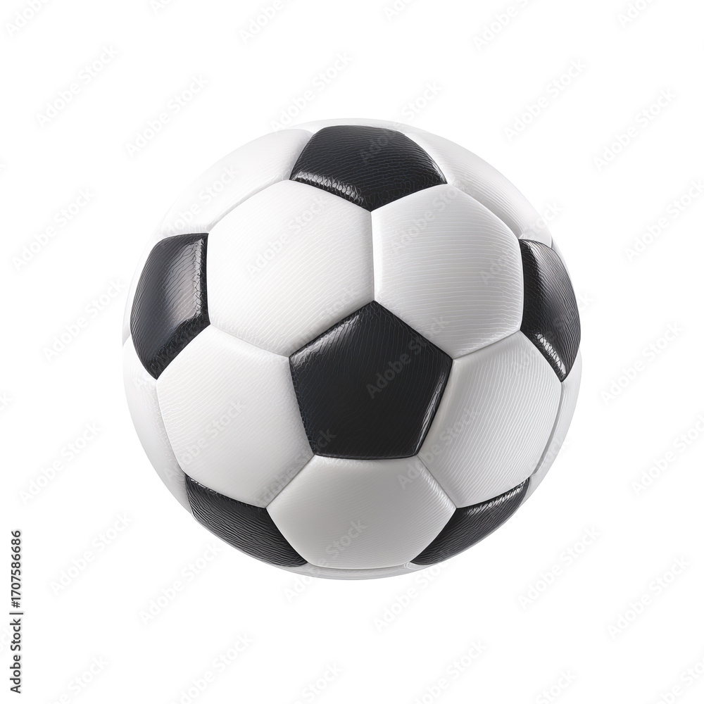 Fototapeta premium Soccer ball, white and black panels (2)