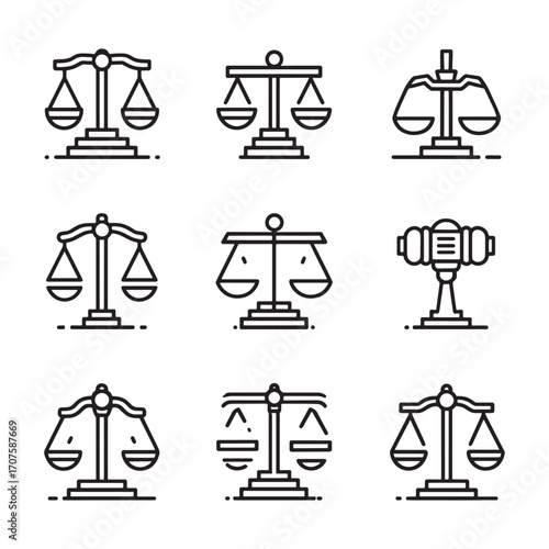 ethical balance line art guiding human choices