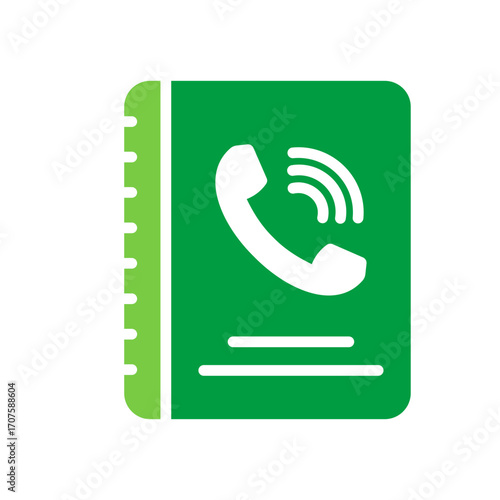 Contact Icon Vector Illustration Green Version