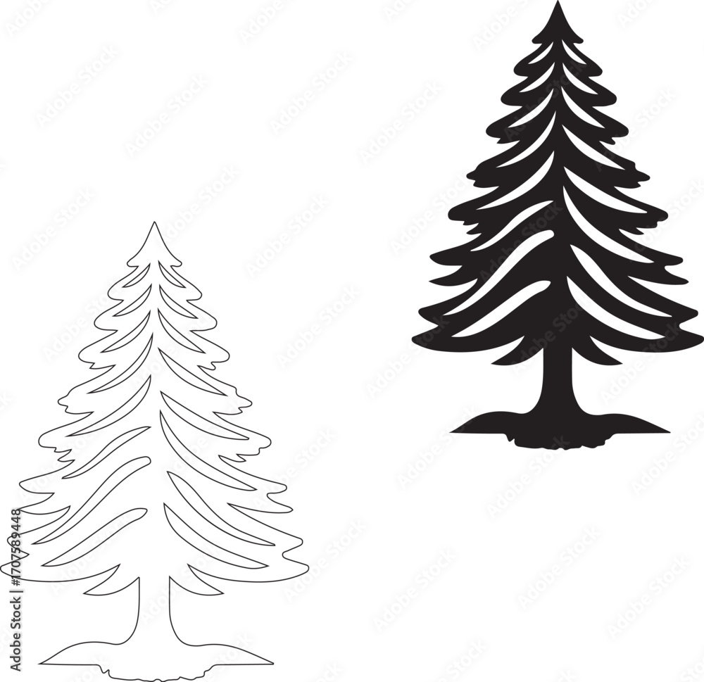 Obraz premium christmas tree vector