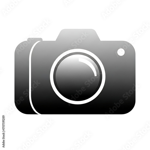Camera icon isolated on white background for photography and videography
