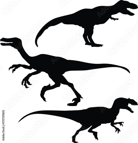 Dinosaur Vector | Prehistoric Animal EPS Silhouette Illustration