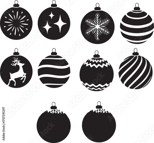 set of christmas balls