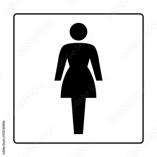 女性のピクトグラム（枠付きver.）