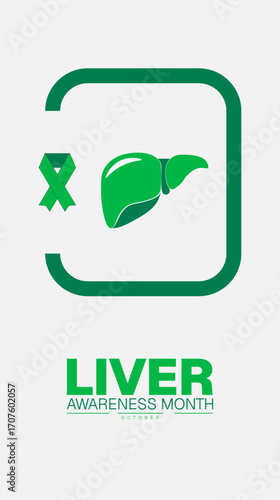 National Liver Awareness Month. Template use to Healthcare Campaigns, health and liver cancer. background,poster,banner,cards,abstract design for mobile responsive

