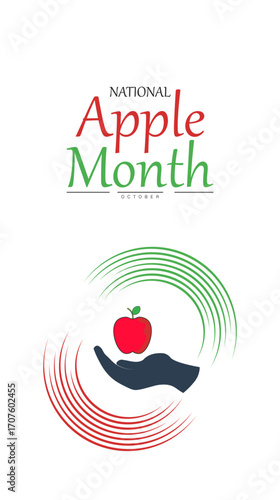National Apple Month Poster Banner and Background Abstract Design Template with Fresh Apples Fruit Illustration for Healthy Eating Nutrition Awareness and Food Campaign
,for mobile responsive
