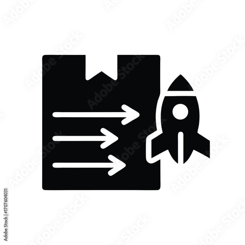 A document launches quickly with a rocket beside it showing immediate results rapidly