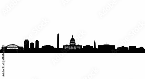 A Stunning silhouette of a city's skyline