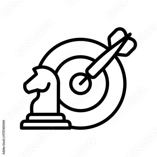 Strategy Icon Vector Illustration Line Version