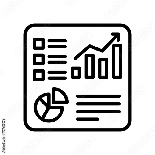 Metrics Icon Vector Illustration Line Version