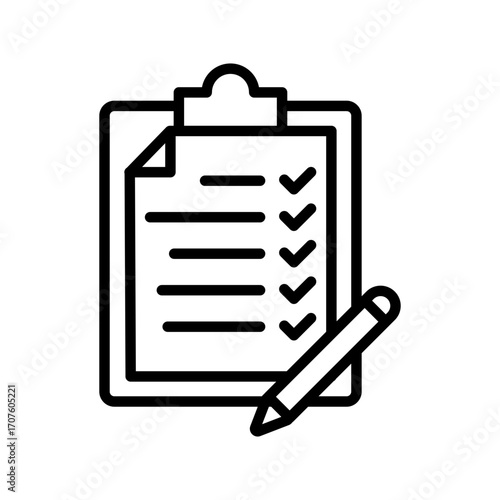 Evaluation Icon Vector Illustration Line Version