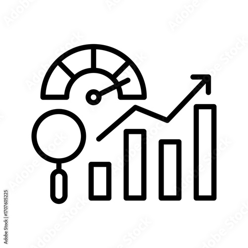 Benchmarking Icon Vector Illustration Line Version