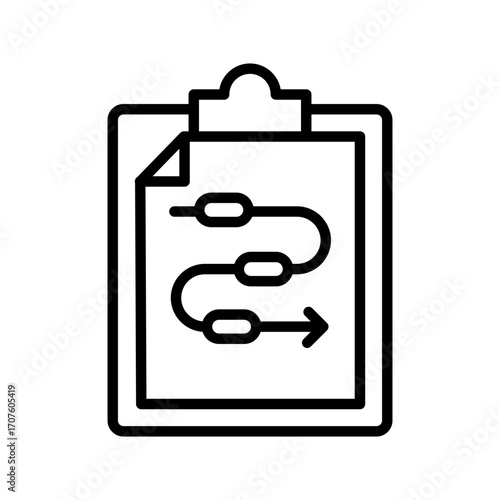 Procedure Icon Vector Illustration Line Version