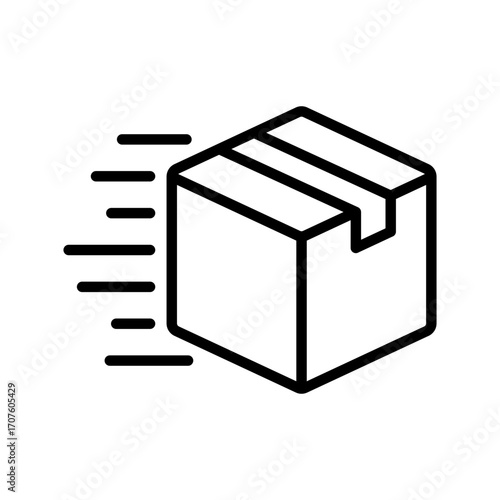 Delivery Icon Vector Illustration Line Version