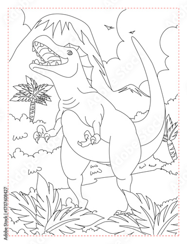 Brontosaurus Eating Delicious Leaves Coloring Page: Peaceful Herbivore Scene