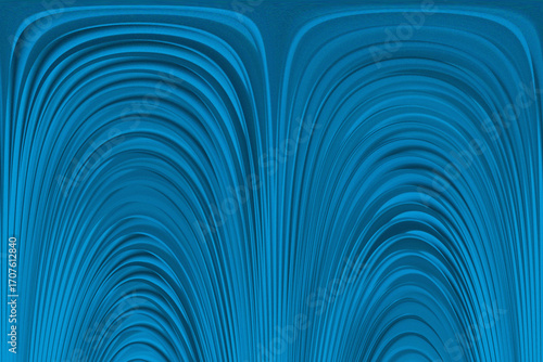 Abstract blue arches pattern with vertical lines and curved shapes design