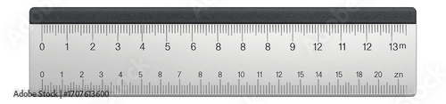 Ruler with non-slip rubberized edge