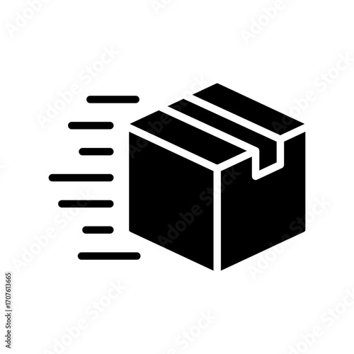 Delivery Icon Vector Illustration Glyph Version