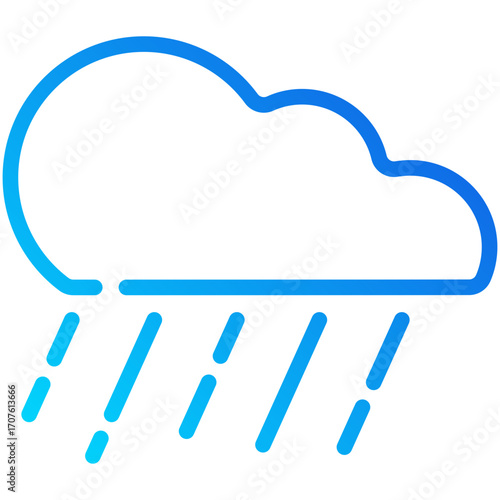 rain gradient line icon