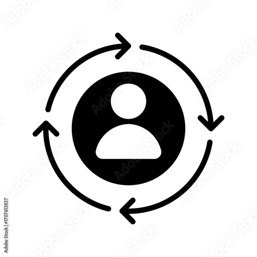 Retention Icon Vector Illustration Glyph Version