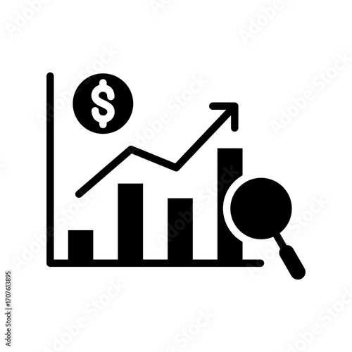 Forecasting Icon Vector Illustration Glyph Version