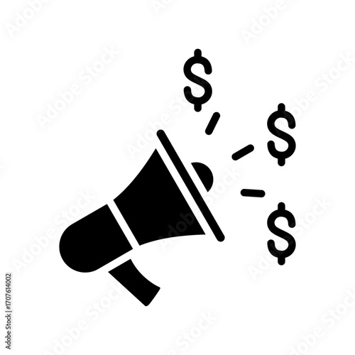 Marketing Icon Vector Illustration Glyph Version