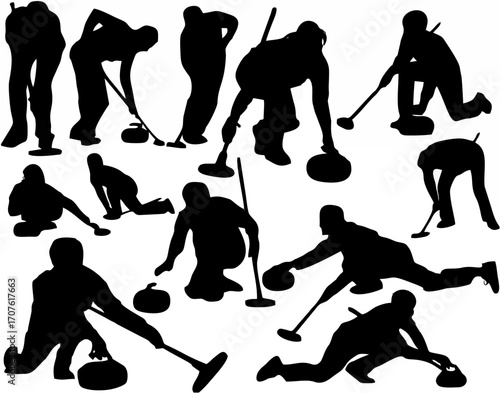 Curling Silhouette - Winter S...