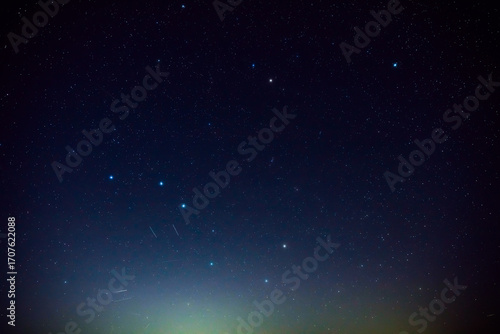 Milky way stars and constellations with a galaxy background.