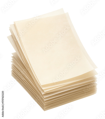 Stack of vellum sheets in a translucent finish