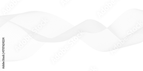 Technology abstract lines on white background. Wave curve lines banner background design. Abstract digital motion lines. Twisted curve lines and blend effect mesh.	