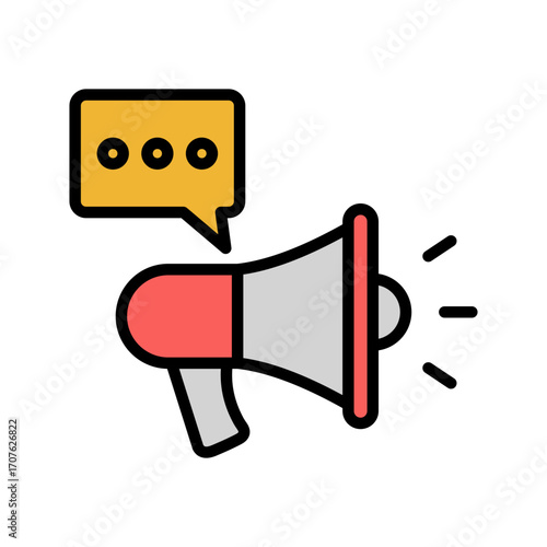 Advertising Icon Vector Illustration Color Version