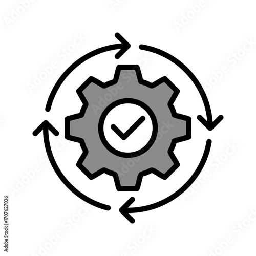 Execution Icon Vector Illustration Color Version