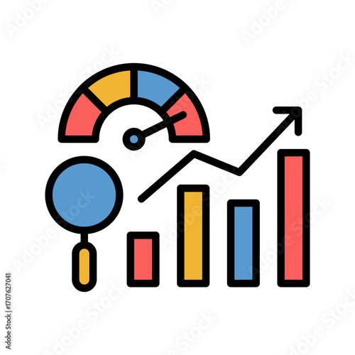 Benchmarking Icon Vector Illustration Color Version