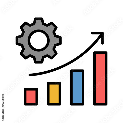Improve Icon Vector Illustration Color Version