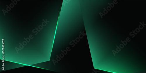 Abstract Green Light Background. Polygonal Elegance and Frame Background Designs. Dynamic shapes composition eps 10.