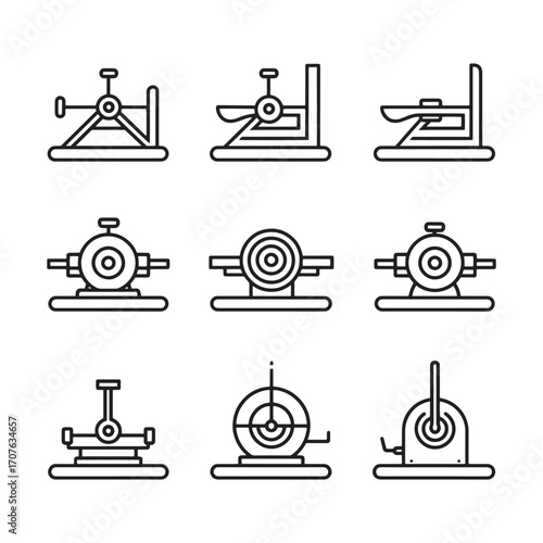 Rowing Machine Simple Line Art Design