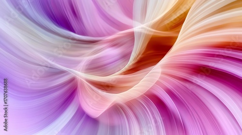 Iridescent Fluid Design with Wavy Motion, Blended Colors, and Soft Gradients for Abstract Art