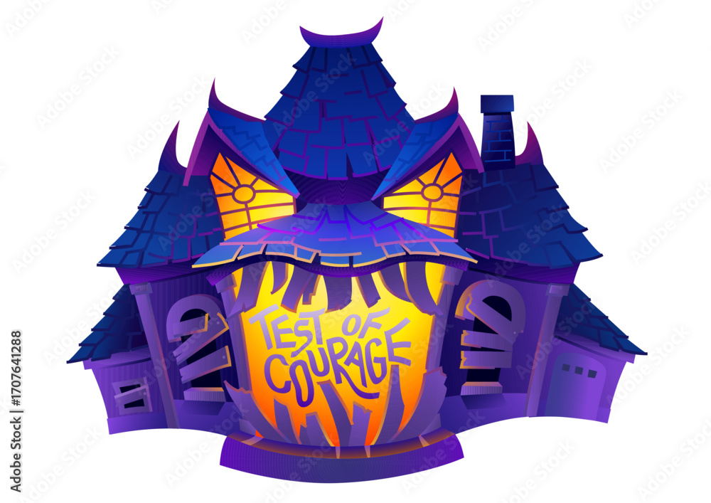 Fototapeta premium Halloween spooky haunted house