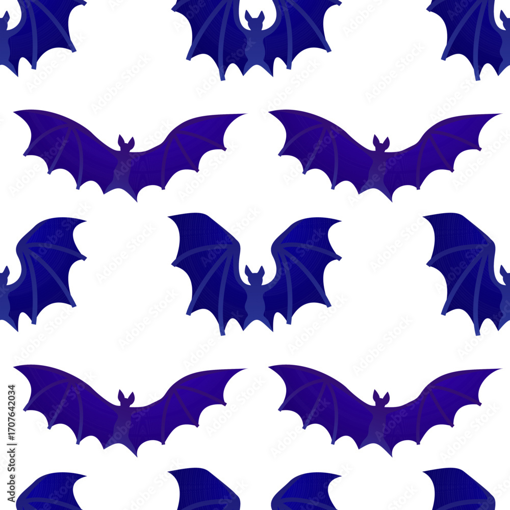 Naklejka premium Vector seamless pattern of lying bats