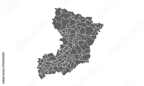 Ukraine Map.Rivne Oblast map.isolated on white background for website layouts,background,education, precise,customizable,Travel worldwide,map silhouette backdrop,earth geography, political,reports.