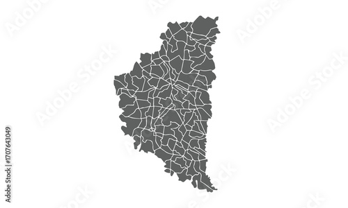 Ukraine Map.Ternopil Oblast map.isolated on white background for website layouts,background,education, precise,customizable,Travel worldwide,map silhouette backdrop,earth geography, political,reports.