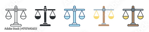 Balance Icon Set Multiple Style Collection