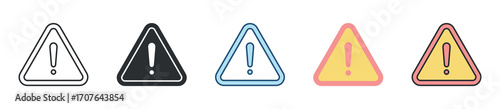 Risk Icon Set Multiple Style Collection