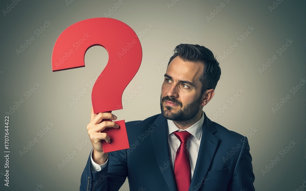 Uncertain Man Showing Question Mark Sign. High quality Uncertain Man Showing Question Mark Sign. High quality