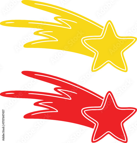Vibrant shooting stars streak across the night sky, symbolizing wishes and dreams.