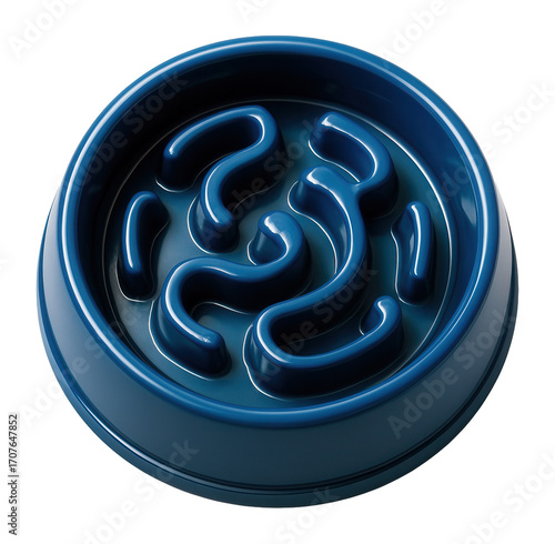 Slow feeder bowl with maze design